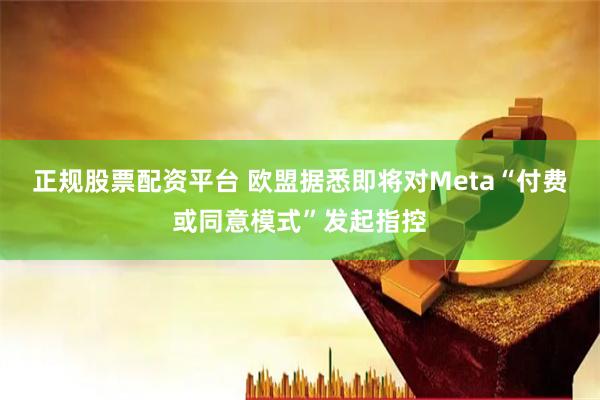 正规股票配资平台 欧盟据悉即将对Meta“付费或同意模式”发起指控