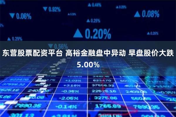 东营股票配资平台 高裕金融盘中异动 早盘股价大跌5.00%