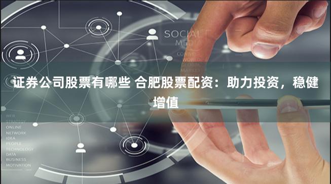 证券公司股票有哪些 合肥股票配资：助力投资，稳健增值